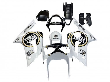 Purchase 2003-2004 White Black Motul Lucky Strike Kawasaki ZX6R Motorcycle Fairings UK