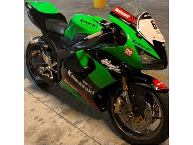 Purchase 2005-2006 Green Red Black Elf 66 Kawasaki ZX6R Motorcycle Fairings UK