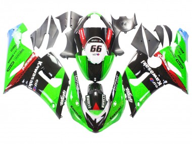 Purchase 2005-2006 Green Red Black Elf 66 Kawasaki ZX6R Motorcycle Fairings UK