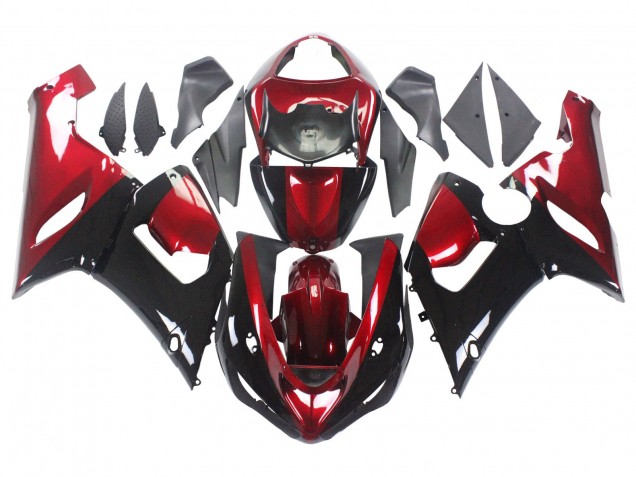 Purchase 2005-2006 Red Glossy Black Kawasaki ZX6R Motorcycle Fairing UK
