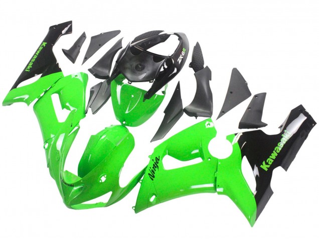Purchase 2005-2006 Green Black Ninja Kawasaki ZX6R Motorcycle Fairings UK