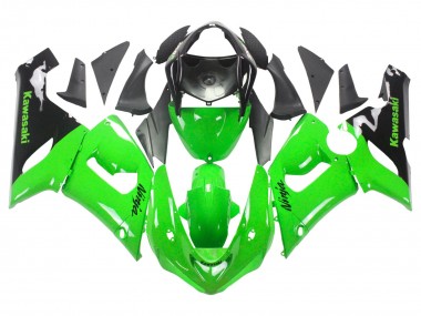 Purchase 2005-2006 Green Black Ninja Kawasaki ZX6R Motorcycle Fairings UK