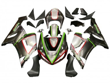 Purchase 2005-2006 Black Silver Green Red K-26 Kawasaki ZX6R Motorcycle Fairings UK