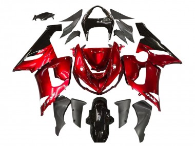 Purchase 2005-2006 Red Black Kawasaki ZX6R Motorcycle Fairings UK