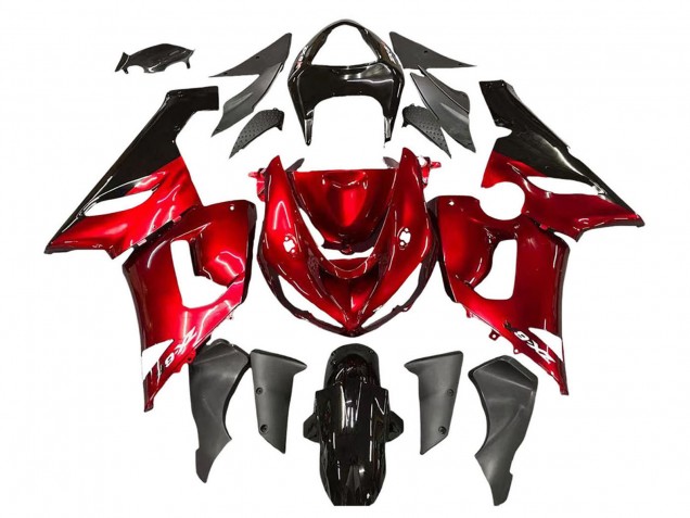 Purchase 2005-2006 Red Black Kawasaki ZX6R Motorcycle Fairings UK