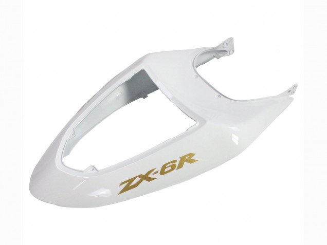 Purchase 2005-2006 White Black Gold Ninja Kawasaki ZX6R Motorcycle Fairings UK