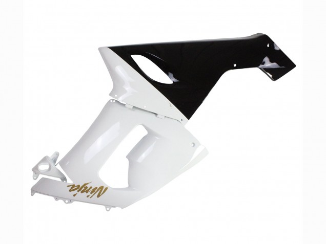 Purchase 2005-2006 White Black Gold Ninja Kawasaki ZX6R Motorcycle Fairings UK