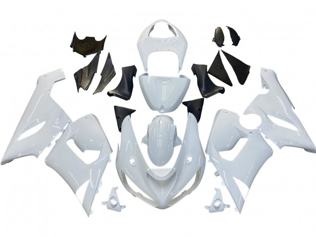 Purchase 2005-2006 White Kawasaki ZX6R Motorcycle Fairings UK