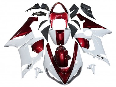 Purchase 2005-2006 White Red Kawasaki ZX6R Motorcycle Fairings UK