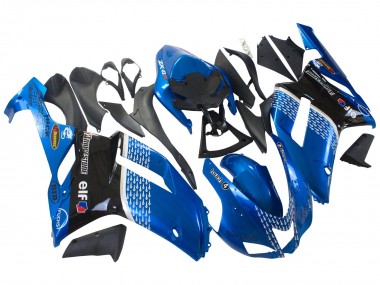 Purchase 2007-2008 Black Blue Elf Kawasaki ZX6R Motorcycle Fairings UK