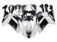 Purchase 2007-2008 Black White Ninja Kawasaki ZX6R Motorcycle Fairings UK