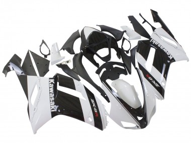 Purchase 2007-2008 White Black Kawasaki ZX6R Motorcycle Fairing UK