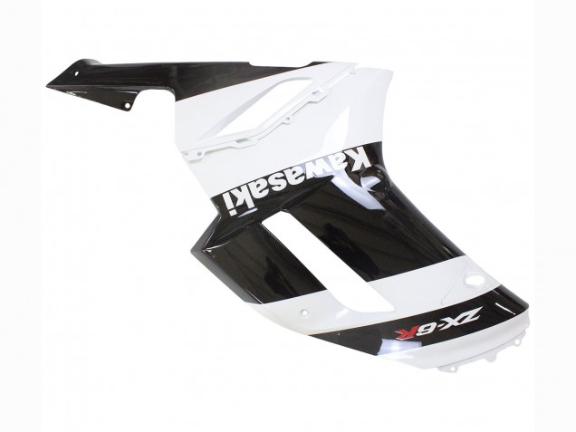 Purchase 2007-2008 White Black Kawasaki ZX6R Motorcycle Fairing UK