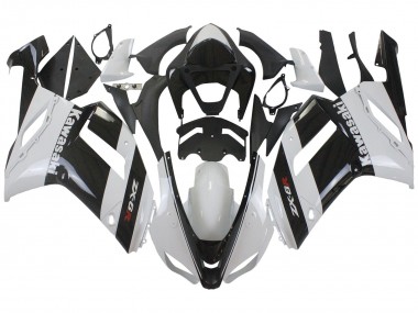 Purchase 2007-2008 White Black Kawasaki ZX6R Motorcycle Fairing UK