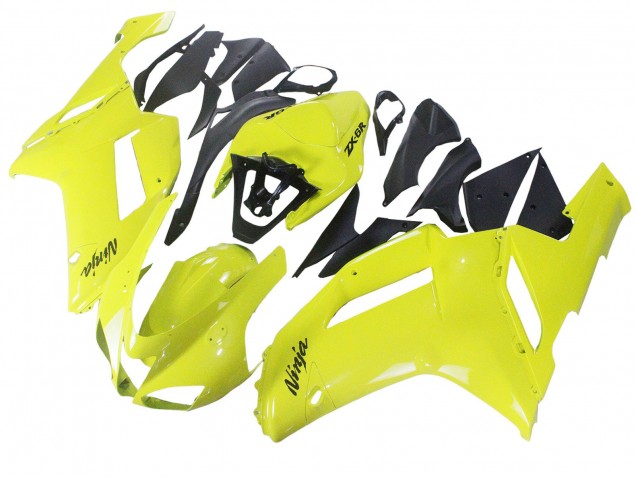 Purchase 2007-2008 Yellow Ninja Kawasaki ZX6R Motorcycle Fairings UK