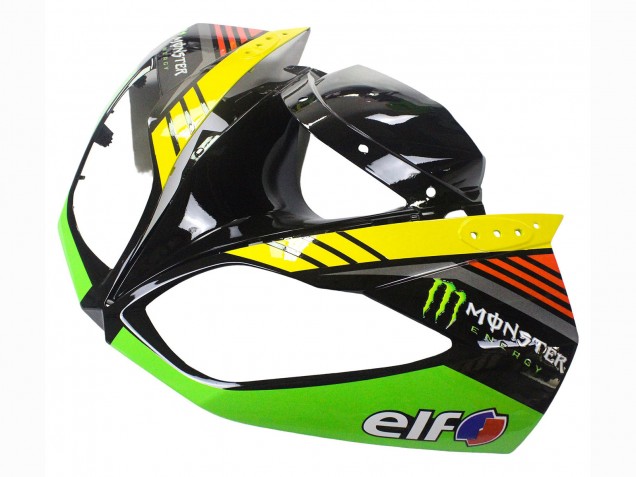 Purchase 2009-2012 Green Glossy Black Yellow White Red Elf Monster Kawasaki ZX6R Motorcycle Fairings UK