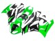 Purchase 2009-2012 Green Glossy Black Kawasaki ZX6R Motorcycle Fairings UK