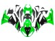 Purchase 2009-2012 Green Glossy Black Kawasaki ZX6R Motorcycle Fairings UK