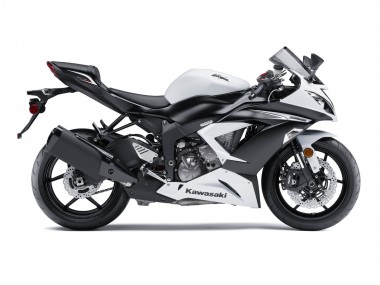 Purchase 2009-2012 White Matte Black Kawasaki ZX6R Motorcycle Fairing UK