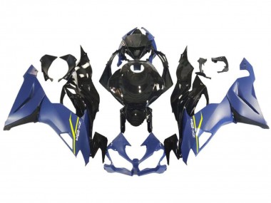 Purchase 2009-2012 Blue Glossy Black Yellow Kawasaki ZX6R Motorcycle Fairing UK