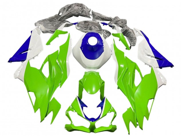 Purchase 2019-2022 White Blue Green Kawasaki ZX6R Motorcycle Fairings UK