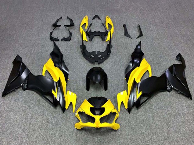 Purchase 2019-2022 Yellow Matte Black Kawasaki ZX6R Motorcycle Fairings UK