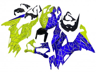 Purchase 2019-2022 Blue Yellow Kawasaki ZX6R Motorcycle Fairings UK