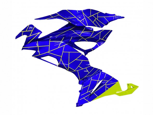 Purchase 2019-2022 Blue Yellow Kawasaki ZX6R Motorcycle Fairings UK