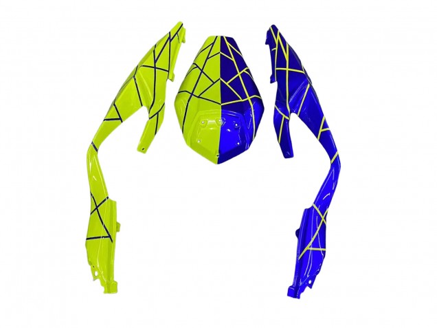 Purchase 2019-2022 Blue Yellow Kawasaki ZX6R Motorcycle Fairings UK