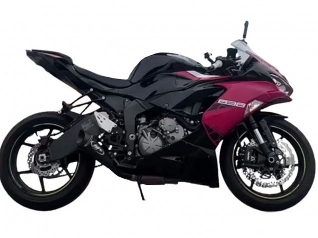 Purchase 2019-2022 Glossy Black Pink Ninja Kawasaki ZX6R Motorcycle Fairings UK