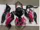 Purchase 2019-2022 Glossy Black Pink Ninja Kawasaki ZX6R Motorcycle Fairings UK