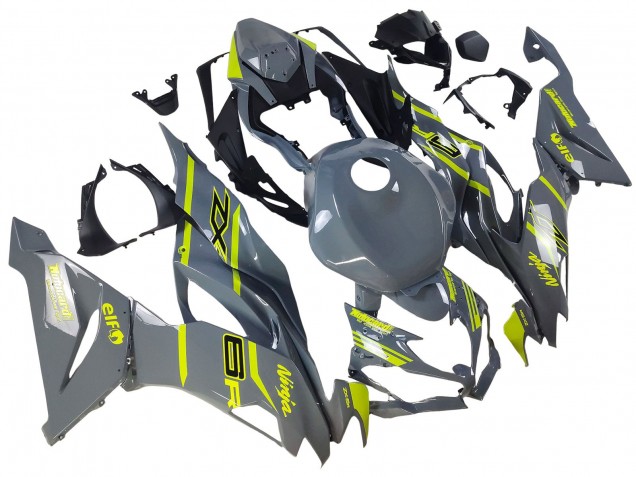 Purchase 2019-2022 Nardo Grey Yellow Kawasaki ZX6R Motorcycle Fairings UK