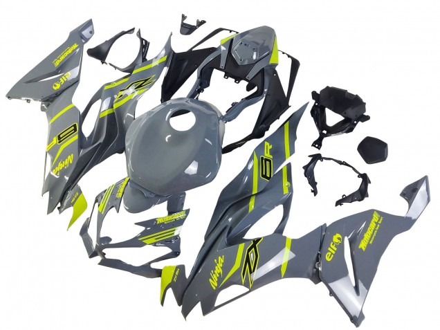Purchase 2019-2022 Nardo Grey Yellow Kawasaki ZX6R Motorcycle Fairings UK
