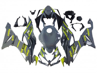 Purchase 2019-2022 Nardo Grey Yellow Kawasaki ZX6R Motorcycle Fairings UK
