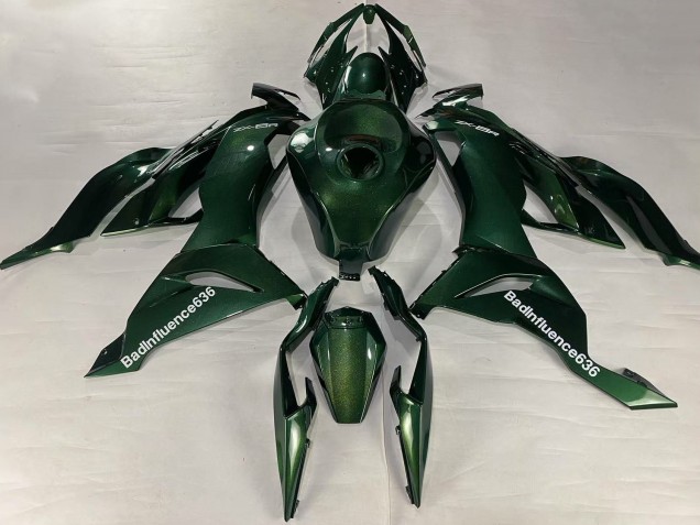 Purchase 2019-2022 Dark Green Kawasaki ZX6R Motorcycle Fairings UK