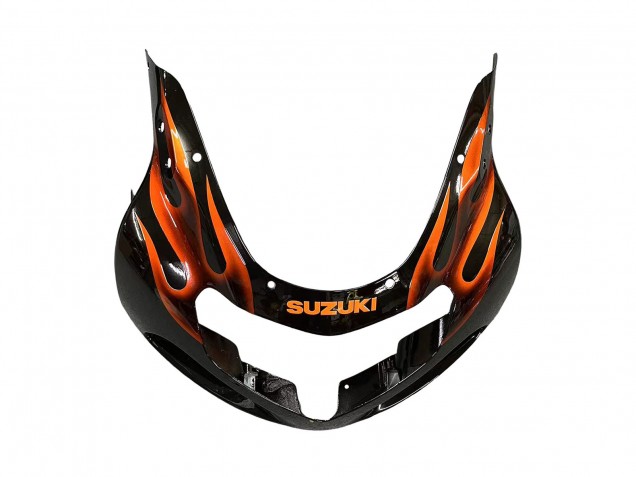Purchase 2000-2002 Glossy Black Orange Flame Suzuki GSXR1000 Motorcycle Fairings UK