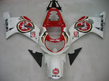 Purchase 2000-2002 White Red Lucky Strike Suzuki GSXR1000 Motorcycle Fairings UK
