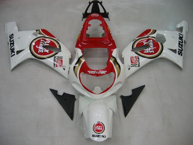 Purchase 2000-2002 White Red Lucky Strike Suzuki GSXR1000 Motorcycle Fairings UK