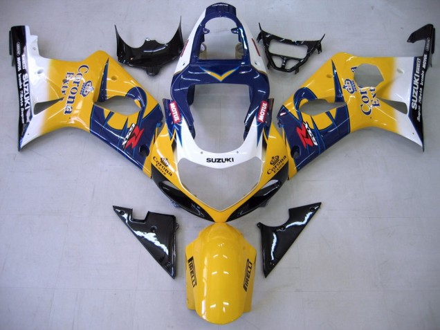 Purchase 2000-2002 Yellow Dark Blue White Motul Corona Suzuki GSXR1000 Motorcycle Fairings UK
