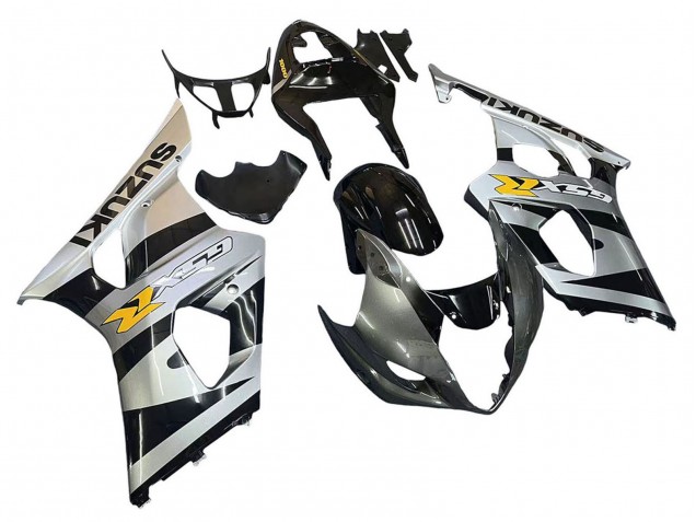 Purchase 2003-2004 Glossy Black Silver Grey Yellow Suzuki GSXR 1000 Motorcycle Fairings UK