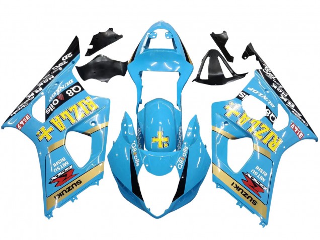 Purchase 2003-2004 Light Blue Yellow Black Rizla Motul Suzuki GSXR 1000 Motorcycle Fairings UK