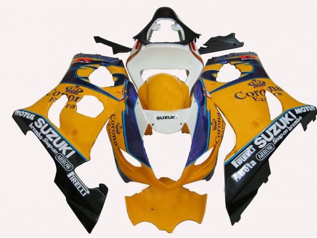 Purchase 2003-2004 Yellow White Blue Black Corona Suzuki GSXR 1000 Motorcycle Fairings UK