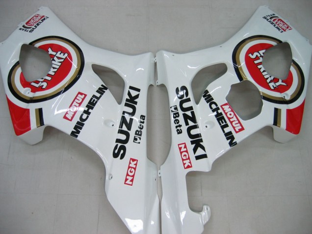 Purchase 2003-2004 White Red Motul Lucky Strike Suzuki GSXR 1000 Motorcycle Fairings UK