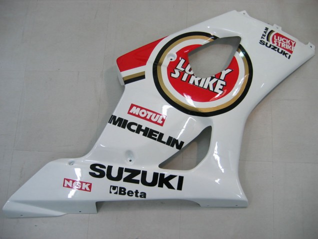 Purchase 2003-2004 White Red Motul Lucky Strike Suzuki GSXR 1000 Motorcycle Fairings UK