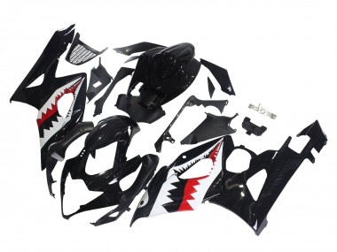 Purchase 2005-2006 Glossy Black Red White Shark Suzuki GSXR 1000 Motorcycle Fairings UK