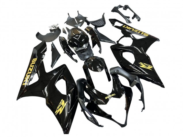 Purchase 2005-2006 Glossy Black Gold Decal Suzuki GSXR 1000 Motorcycle Fairings UK