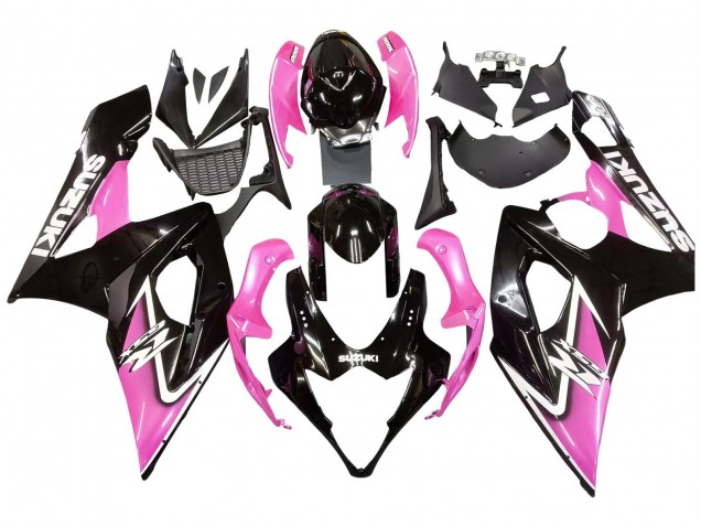 Purchase 2005-2006 Glossy Black Pink Suzuki GSXR 1000 Motorcycle Fairings UK