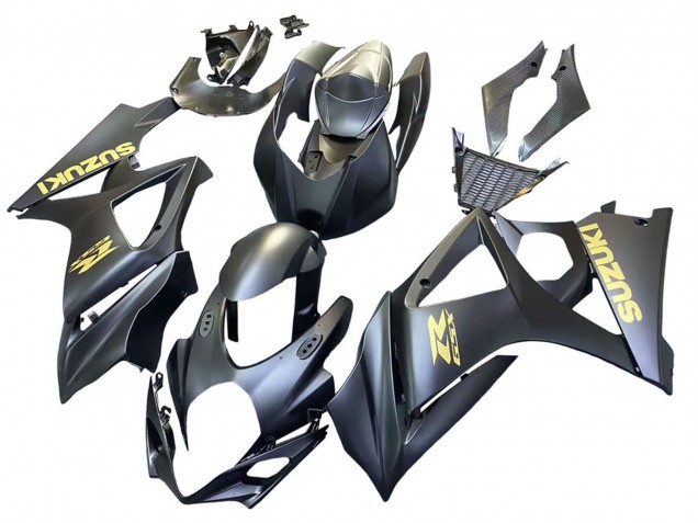 Purchase 2007-2008 Matte Black Gold Decal Suzuki GSXR 1000 Motorcycle Fairings UK