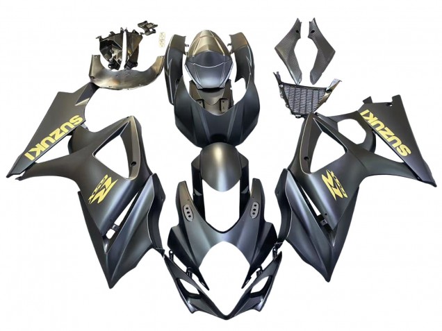 Purchase 2007-2008 Matte Black Gold Decal Suzuki GSXR 1000 Motorcycle Fairings UK