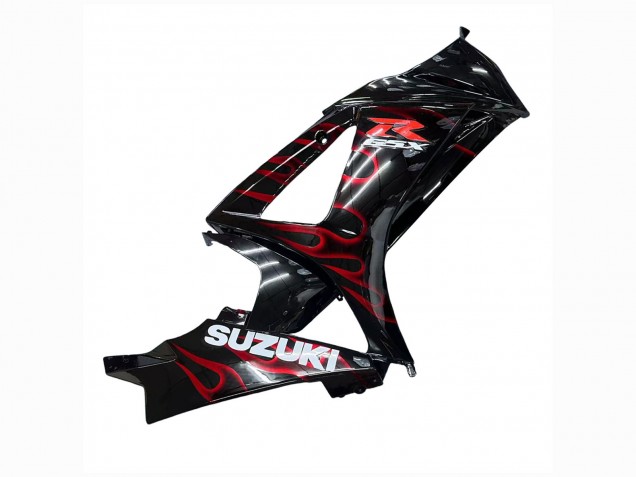 Purchase 2007-2008 Black Red Flame Suzuki GSXR 1000 Motorcycle Fairings UK